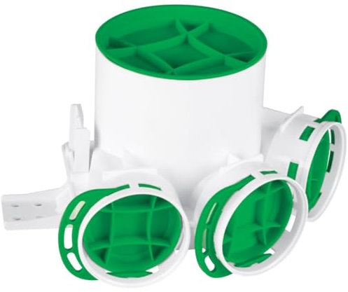 SYSTERM Anschlusskasten/Plenum box DN125-3x75, Zubehör für Rekuperation, Lüftung, Heizung, HVAC, HLK-System, Wärmerückgewinnung, Belüftung, Verteilerkasten, Luftverteiler Lüftungsanlage 75mm