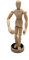 Paintersisters® Gliederpuppe 20cm hoch magnetisch mit Ball, Mannequin, Zeichenpuppe, aus feinem Samalholz – FSC, Zeichenpuppe aus Holz, Holzfigur, Holzpuppe