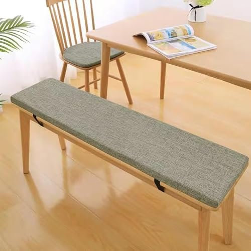 3CM Dicke Sitzauflage Sitzkissen Bank, Bankauflage Bankkissen, Waschbare Stuhlkissen Bankpolster, Gartenbank Auflage Outdoor, Sitzkissen Groß für Stuhl Boden Bürostuhl,Hellgrau, 160x35x3cm