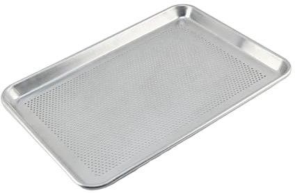 perfk Bandeja perforada para Pizza, herramienta para hornear, bandeja para horno, bandeja para Pizza, hoja para galletas para cocina, fiesta, postre para, 46x33cm