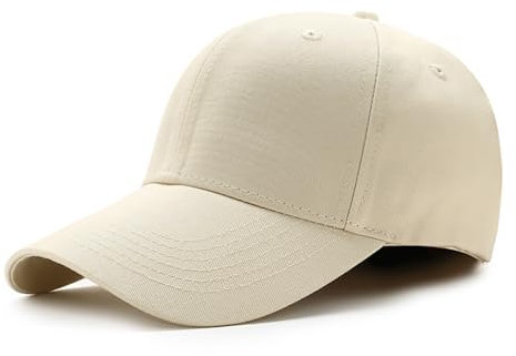 XUEHOU Baseball Cap Basecap Baseballkappe für Herren und Damen Waschbar Kappe Baumwolle Mütze Unisex Baseball Kappe Sonnenmütze Sport Cap Baseball-Mütze Cremefarben für Sport