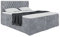 MEBLINI Boxspringbett mit Bettkasten - Gepolstert Doppelbett mit Matratze und Topper - Polsterbett mit Stauraum - Bett mit Kopfteil - Stauraumbett - Dalia - 200x200 - H4/Grau Samt