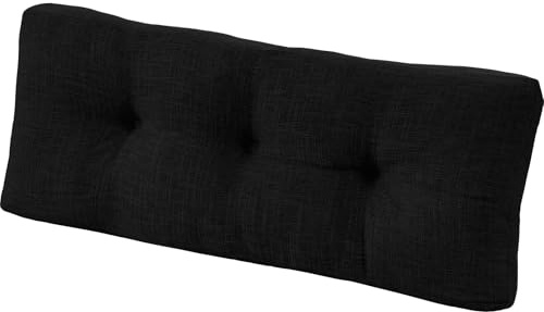 downluxe Indoor Bench Cushion for Indoor Furniture, Non-Slip Tufted Overstuffed Textured Foam Bench Seat Cushion, 36 X 14 X 4, Black, 1 Pack