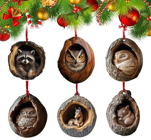 handgemachte Tier-weihnachtsornamente,2D Acryl Anhänger,anhänger Weihnachtsbaum,weihnachtsbaumdekoration,Weihnachten Baumschmuck Anhänger,Acryl Tier Baum Anhänger Acryl 2D Tier Wohnzimmer Und Garten