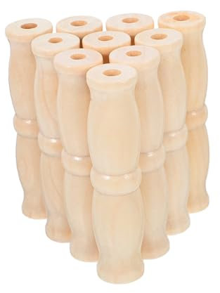 CIYODO 10pcs Wooden Handle Pail Grip Replacement for Water Buckets Lotus Wood Handle for Heavy Duty Mop Bucket