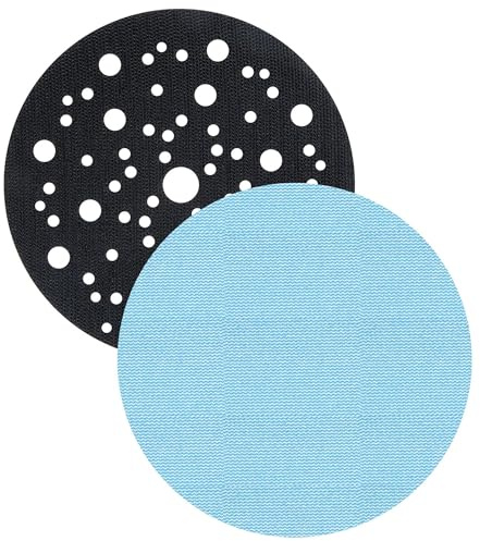 Trend 150 mm Mesh Sanding Discs for ROS Sanders, 80/120/180 Grit, 7 Pack | High Dust Extraction Mesh Abrasive For Versatile Finishing, With Pad Saver And 7 Discs, AB/150/M7/P