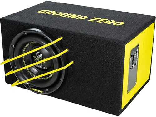 Ground Zero GZRB 20SPL-ACT, 20cm Aktiver Bassreflex Gehäuse-Subwoofer, 280/330 Watt RMS/Max, 2 Ohm