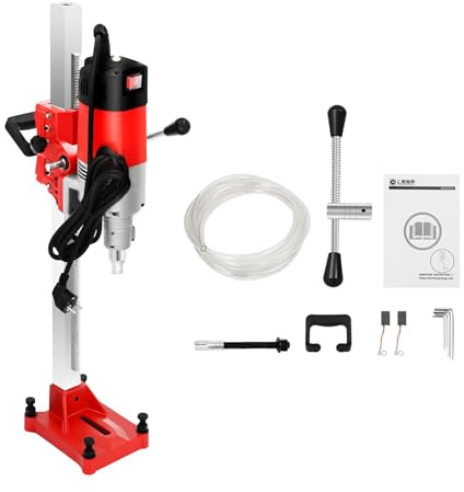 Beton Kernbohrmaschine mit Ständer, Bohrdurchmesser 0-165 mm, tragbare Kernbohrmaschine, 2300 W, 740 U/min, Nass- und Trockeneinsatz für Beton