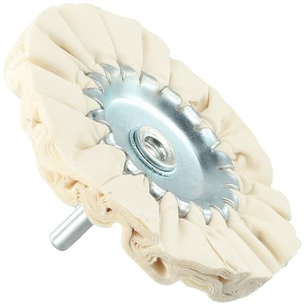 CashMuch 80 mm Baumwoll-Airway-Polierscheibe, 7,6 cm, offenes Schrägband, Polierschwamm für Metall, Schmuck, Holz, 1 Stück
