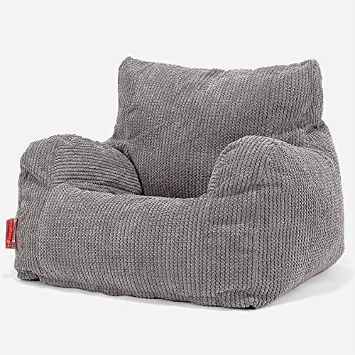 Lounge Pug, Sitzsack Ohrensessel, Pom-Pom Anthrazit