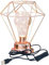 Lampe de Chevet en Forme Diamant, Lampe de Table de Chevet D'ampoule de Lampe de Table de fil de fer de Style Nordique USB pour la Chambre à Coucher (Or Rose)