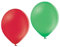 Ballonheld 50 Bio Luftballons je 25 rot & grün Qualitätsballons 27 cm Ø (Standardgröße B85) biologisch abbaubar, heliumgeeignet Dekoballons