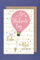 Hochzeitstag Karte Grußkarte Golddruck Heißluftballon Reise 16x11cm