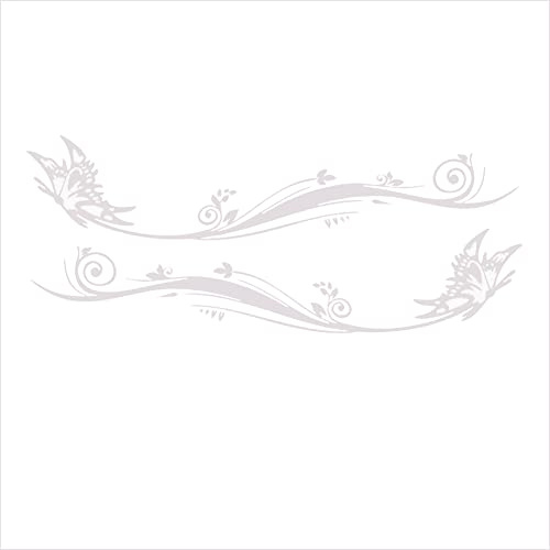 Adesivi Per Auto Farfalla Fiore,2 Pezzi Adesivo Decorativo Riflettente, Adesivo Per Auto Fiori Styling Auto,Decalcomania Della Finestra, Adesivo Per Lunotto Dell'Auto,Adesivo Per Carrozzeria Auto