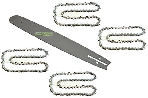 45cm (18) 1,5 0,325 72 TG Schwert + 4X Kette kompatibel mit Fuxtec Boomag Horn McDillen