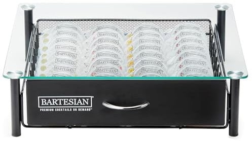 Bartesian Organisateur de tiroir de rangement pour capsules de cocktail – Élégant distributeur de cocktails Mixology – Accessoires de bar à domicile pour machine à cocktails – Peut contenir jusqu'à 36