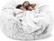 AADECOR 5/6/7ft Giant Bean Bag Stuhl für Erwachsene Waschbarer Jumbo Bean Bag Sofa Sack Stuhl (Keine Füllung) Wohnzimmer Möbel Party Leisure Furry Soft Bean Bag Sofa Cover,E-6FT