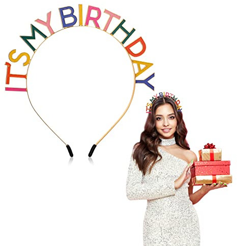 Sibba Geburtstagskrone für Frauen Mädchen Königin Prinzessin Geburtstag Tiara Geburtstagsstirnband für Mädchen Happy Cute Sweet Birthday Headband Haarschmuck Geschenke Geburtstagsfeier Dekorationen