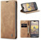 niloucase Kompatibel mit iPhone 15 Pro Max Hülle Leder,Magnetverschluss Premium PU Leder Flip Case,Standfunktion.-Braun