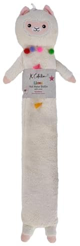 Extra Long Hot Water Bottle – Super Soft Novelty Plush Cover – Natural Rubber 2L Capacity – 72cm Long – Perfect for Pain Relief on Aches or Injuries (Llama)