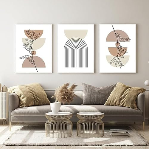 EPOKNQ Peinture d'art mural bohème, poster abstrait moderne pour chambre à coucher, salon, décoration murale, sans cadre (K4,20 x 30 cm x 3)