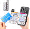 Tioheam Porta Carte di Credito per Cellulare - Portafoglio Magnetico per Telefono di Grande capacità attaccato - Portacarte con Motivo Floreale con antifurto RFID per Carte di Credito a Moneta