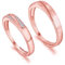 LEGENTLISUR 2 Pezzi Fedine Fidanzamento Coppia Anelli Donna Argento 925 Fedi Nuziali Anelli Coordinati Set di Anelli di Promessa Diametro Interno 17-19 mm Regolabile(Oro Rosa)