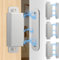 Dolenor Magnetischer Türschnapper, 4 Stück, Schranktürmagnete, Hardware mit starkem Magnetverschluss, magnetischer Türschnapper, Edelstahl, für Schrank, Schublade, Küche, Kleiderschrank, silberfarben