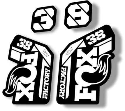 Autocollant de rechange pour fourche Fox 38 2021 Series Blanc (brillant)