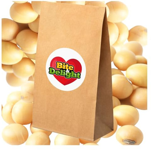 Bite & Delight 10kg Sojabohnen Natürlich Proteinreiche Vegan Soy Beans Soja Naturprodukt Getrocknete Praktische Verpackung