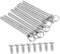 RORPOIR 10 Sets Fan Accessories Hand Fan Shaft Rivets and Nuts Folding Fan Replacement Connector Folding Fan Replacement Nail Rivet Pins Folding Fan Replacement Pin Stainless Steel Grey