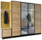 KIER FURNITURE Flurgarderobe Modern - Garderobenschrank mit Sitzbank, Haken und Schuhschrank - Flur Möbel Geräumig und Stilvoll - BxHxT 259,6x205x39cm - Craft Eiche + Gelb