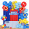 Kit de Guirnalda de Globos Rojos Amarillos y Azules Decoraciones de Fiesta con Temática de Hedgehog para Fiestas de Cumpleaños