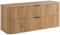 3E 3xE living.com Meuble de Salle de Bain Chêne Craft avec poignée Noire, 41,5 x 120 x 51,7 cm