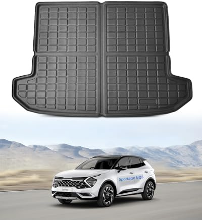 LANGBEAN Kofferraummatte für Kia Sportage NQ5 HEV ICEV MHEV PHEV 2022-2026 | Hinten Kofferraum Schutzmatte Original, TPE Kofferraumschutz mit Hohem Rand, Rutschfestes und Wasserdichtes