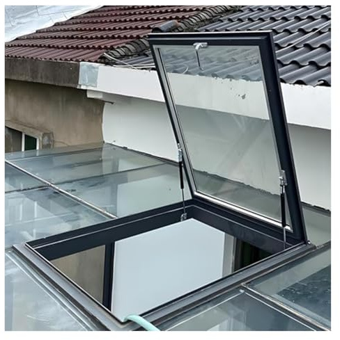 Transparent Sky Light Windows for Roof Venting Deck Viewing Window Cover for Sunroom Suitable Chicken Coops, Basements, Barns, and Garages(60x60)