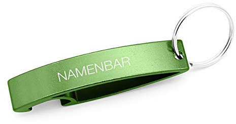 Namenbar Schlüsselanhänger Flaschenöffner mit Gravur