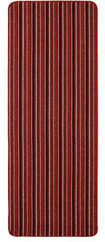 Dandy by William Armes, Ios Stripe Indoor Extra Long Runner, Red, 240 x 67