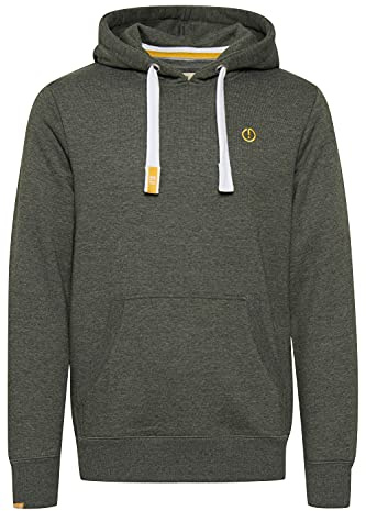 SOLID SDBennHood Herren Kapuzenpullover Hoodie Pullover mit Kapuze Kordelzug Kängurutasche Rippbündchen Label-Details Baumwollmischung Regular fit, Größe:2XL, Farbe:Climb Ivy Melange (8785)