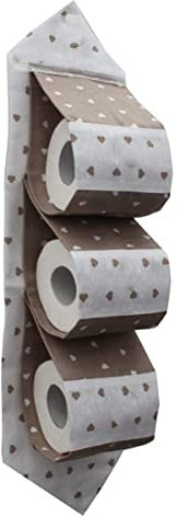 Russo Tessuti Portarotolo Carta Igienica Bagno Cuori Pois Merletto Vari Colori-Variante 1