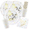 partydeco/Diverse 38-teiliges Babyparty-Party-Set – Junge oder Mädchen – Teller, Becher, Servietten, Strohhalme für 6 Personen