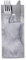 Gastropapier 520 Bestecktaschen mit Serviette grau marmoriert 20 cm