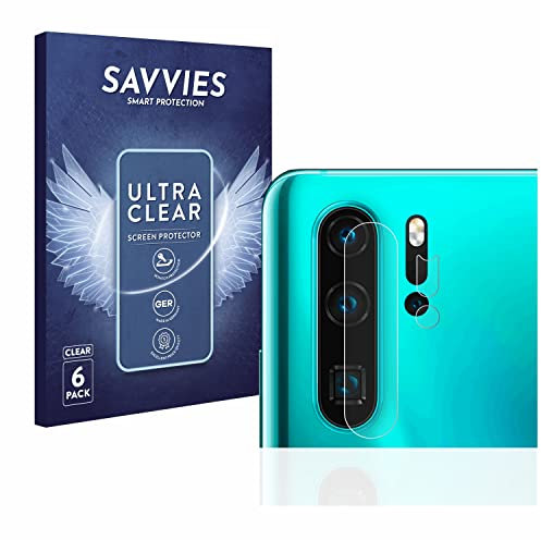savvies Protector Pantalla para Huawei P30 Pro (SÓLO Cámara) 6 Unidades - Película Ultra Transparente