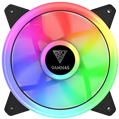 GAMDIAS AEOLUS M2-1201 RGB Fans 120mm, Case Fan,Case Fan Kit, Customize Addressable RGB LEDs, Hydraulic bearing, Up to 1,200 RPM, 1 pack