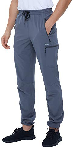 Mens Stretch Hiking Pants Cargo Quick Dry Lightweight Water Resistant Outdoor Camping Fishing Pants Adjustable Bottom Pockets
