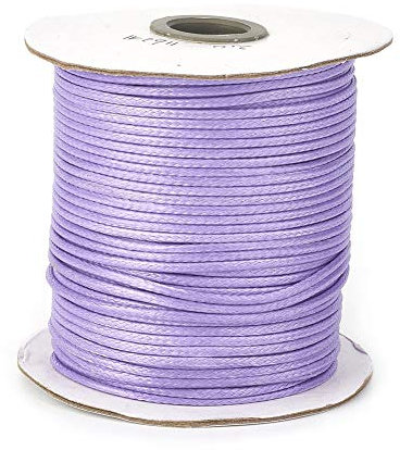 Cheriswelry about 200yards 0.5mm Korean Polyester Cord Thread Beading String Rope with Spool for Jewellery Crafts Making Macrame, Lilac
