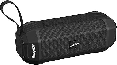 Energizer BTS-104_BK Altavoz Bluetooth portátil con Banco de energía, micrófono para Llamadas con Manos Libres, Modo FM, Compatible con Smartphone/Tablet y Dispositivos MP3, Negro