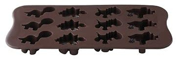 12 Dinosaur Chocolate Shapes Silicone Mould