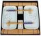 Exzact 10-teiliges Sushi-Set – 2 x Sushi-Teller, 2 x Dip-Schalen, 2 x Bambus-Tischsets, 2 x Bambus-Essstäbchen, 2 Paar Essstäbchen – hochwertiges Porzellan - in Geschenkbox – Blau