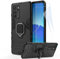 DESCHE cover per OPPO Reno 6 Pro, Custodia Protettiva Resistente Antiurto Robusta Case con Supporto Magnetico Rotante a 360° - Nero